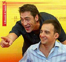 Javier Bardem y Alejandro Amenábar en una rueda de prensa